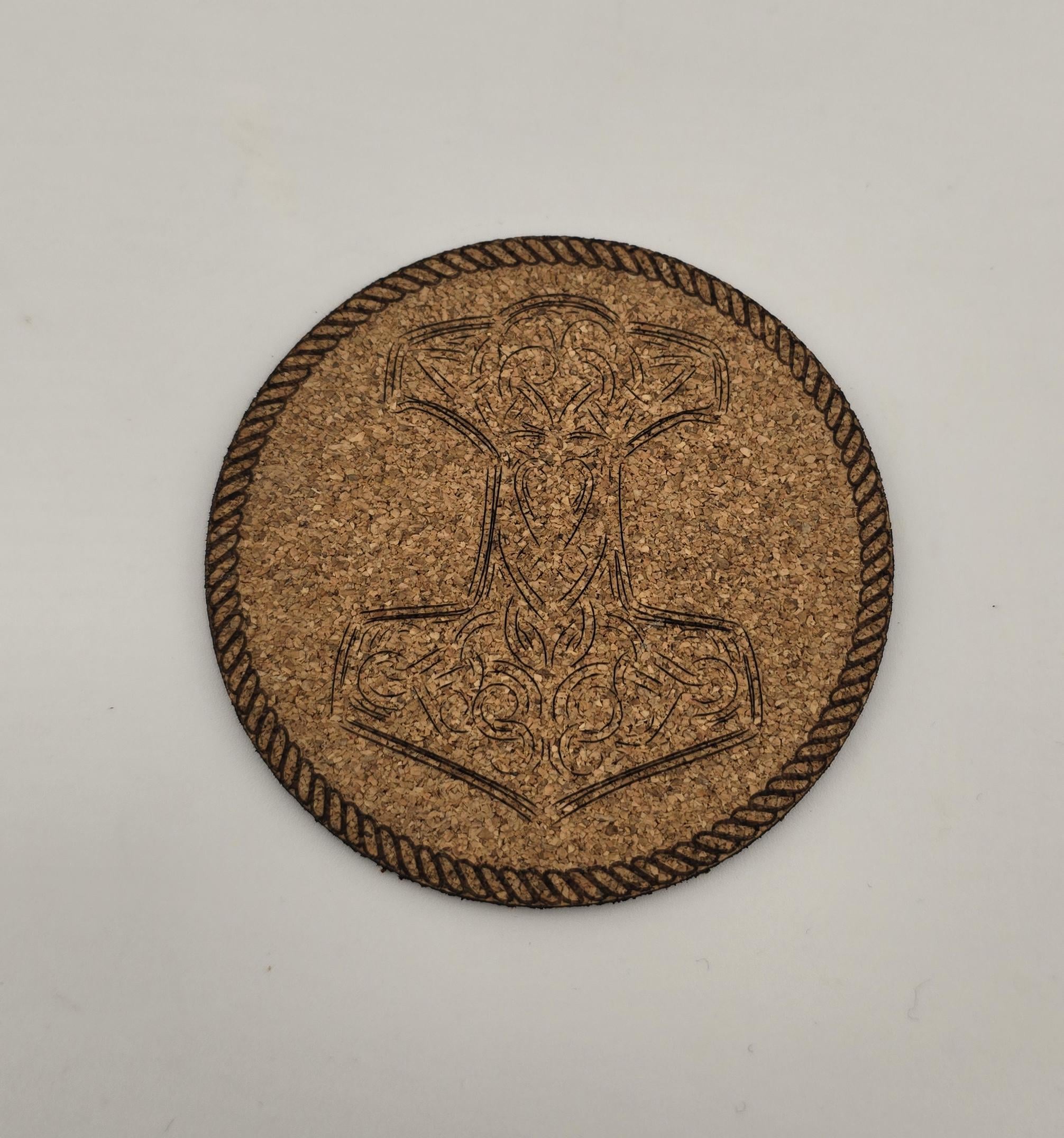Підставка під чашку Mjölnir з коркового дерева (0649)