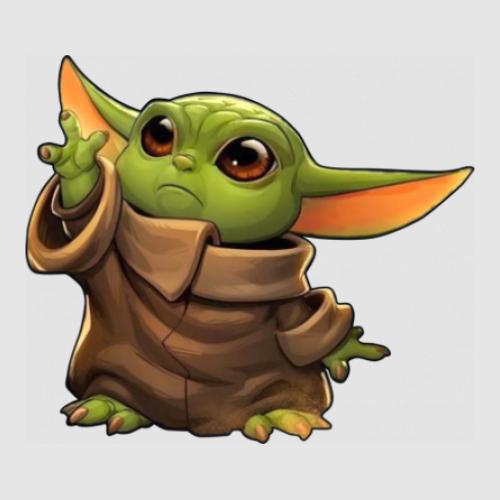 Стикер Baby Yoda Force 5x4,3 см (25498878)
