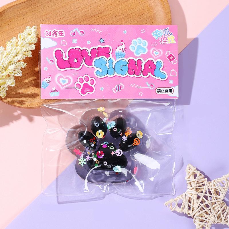 Игрушка сквиш Таба лапка котика Антистресс 7 см Прозрачно-черный (10938) Игрушка сквиш Таба лапка котика Антистресс 7 см Прозрачно-черный (10938)