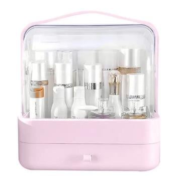 Органайзер Single Drawer для косметики 2 секції Рожевий (YM206-89)