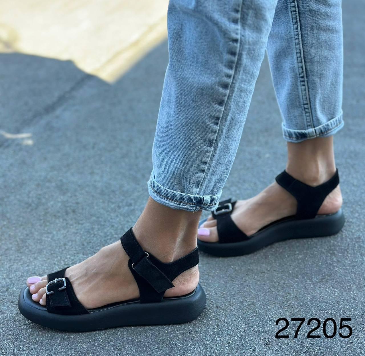 Босоножки женские премиум р. 36 Черный (27205) - фото 7 Босоножки женские премиум р. 36 Черный (27205) - фото 7