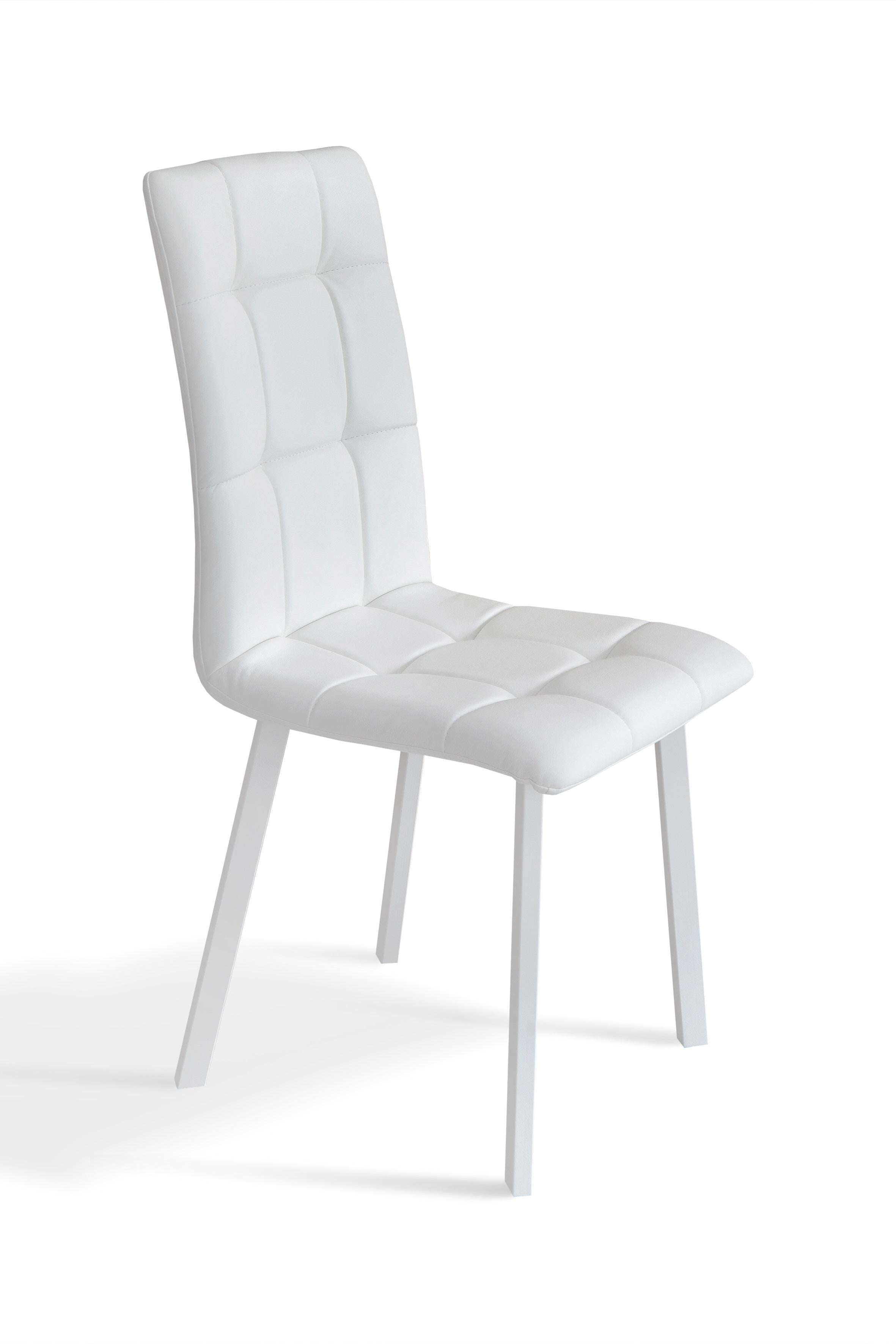 Стул кухонный Мікс Меблі Тринити Металл/Кожзаменитель FLY2300 Белый