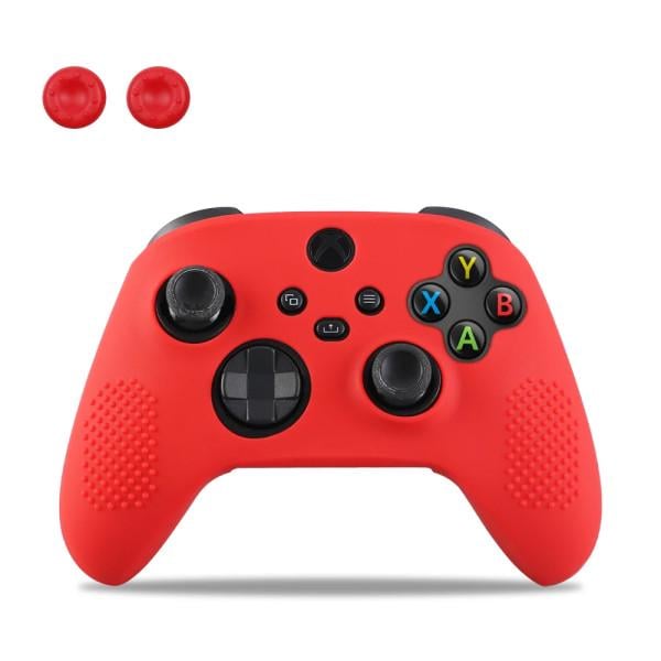 Чехол силиконовый для контроллера геймпада Xbox Series с накладками на стык 2 шт. X/S Red