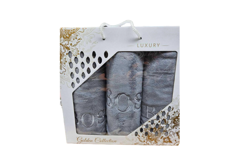 Полотенца 3 шт.Графитовый (П4К-AL-rushnik-3-02)