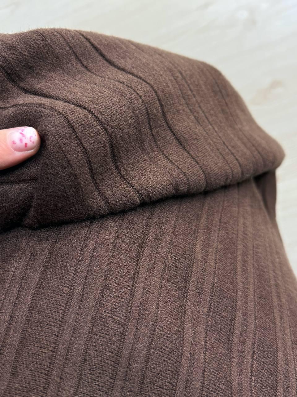 Юбка женская My fashion 8893 вязаная длинная макси плиссе трапеция OS Коричневый (5935) - фото 5 Юбка женская My fashion 8893 вязаная длинная макси плиссе трапеция OS Коричневый (5935) - фото 5