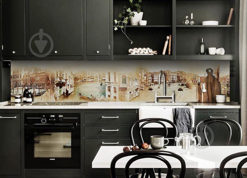 Наклейка виниловая кухонный фартук Zatarga "Венеция Коллаж" 650х2500 мм2