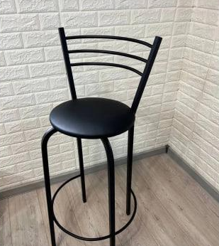Барний стілець металевий 30х105 см Чорний (28374421)