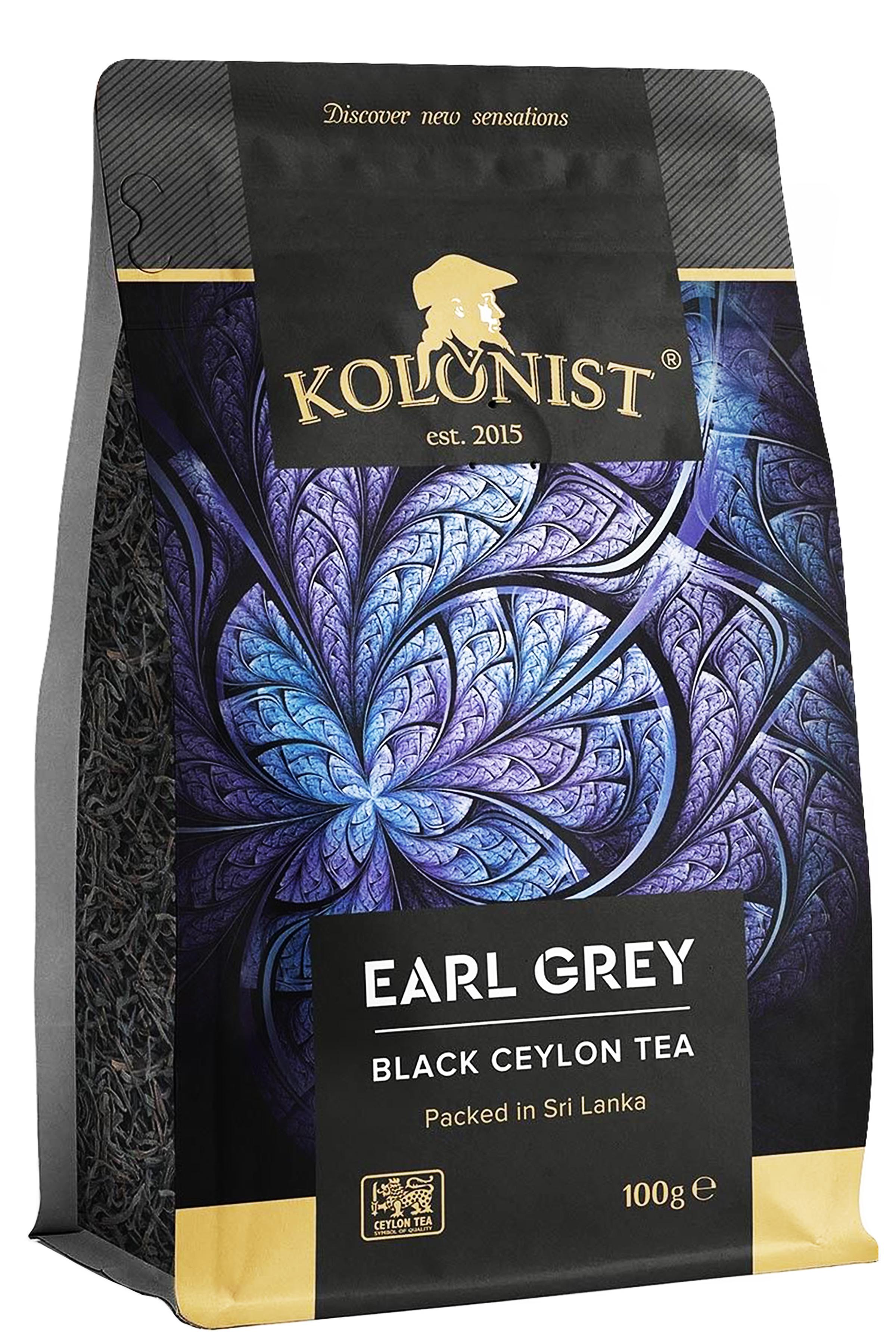 Чай чорний Kolonist Earl Gray 100 г (54766) Чай чорний Kolonist Earl Gray 100 г (54766)