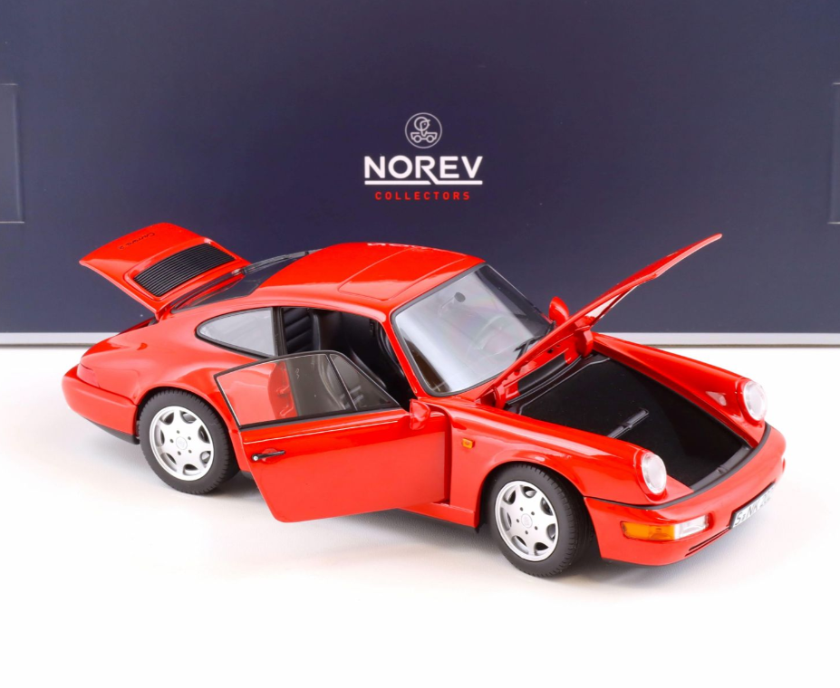 Модель автомобіля Norev 1:18 Porsche 911 964 Carrera 2 Coupe Red (187320) - фото 2