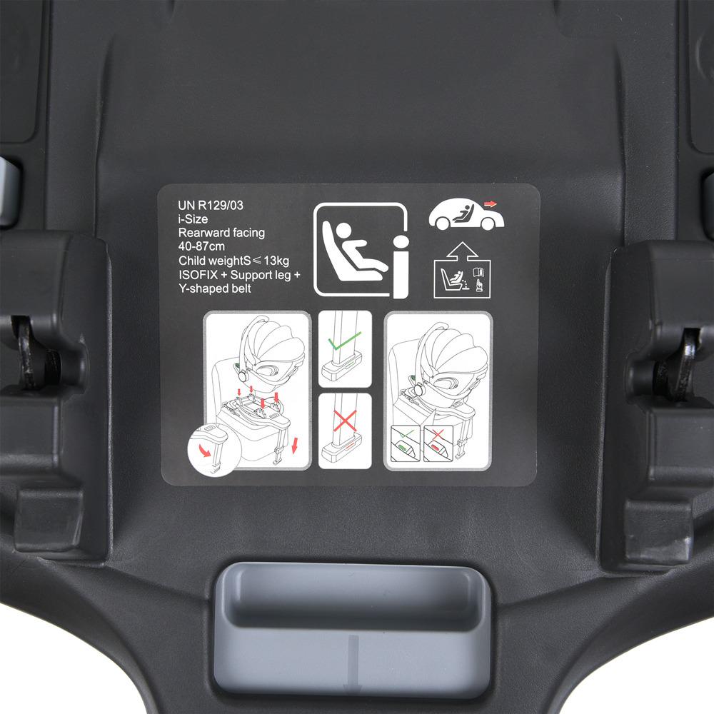 База под автокресло с ISOFIX и опорной ногой i-SIZE R129 HOME ME 1110 i-FIX Base - фото 6 База под автокресло с ISOFIX и опорной ногой i-SIZE R129 HOME ME 1110 i-FIX Base - фото 6