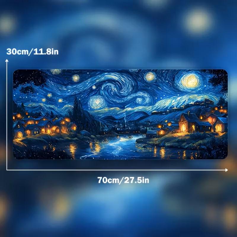 Коврик геймерский резиновый Van Gogh Starry Night XL 30x70 см (VG-SN-3070) - фото 3 Коврик геймерский резиновый Van Gogh Starry Night XL 30x70 см (VG-SN-3070) - фото 3