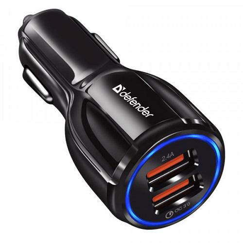 Автомобильное зарядное устройство UCA-100 2хUSB 3А 30 Вт QC (83833)