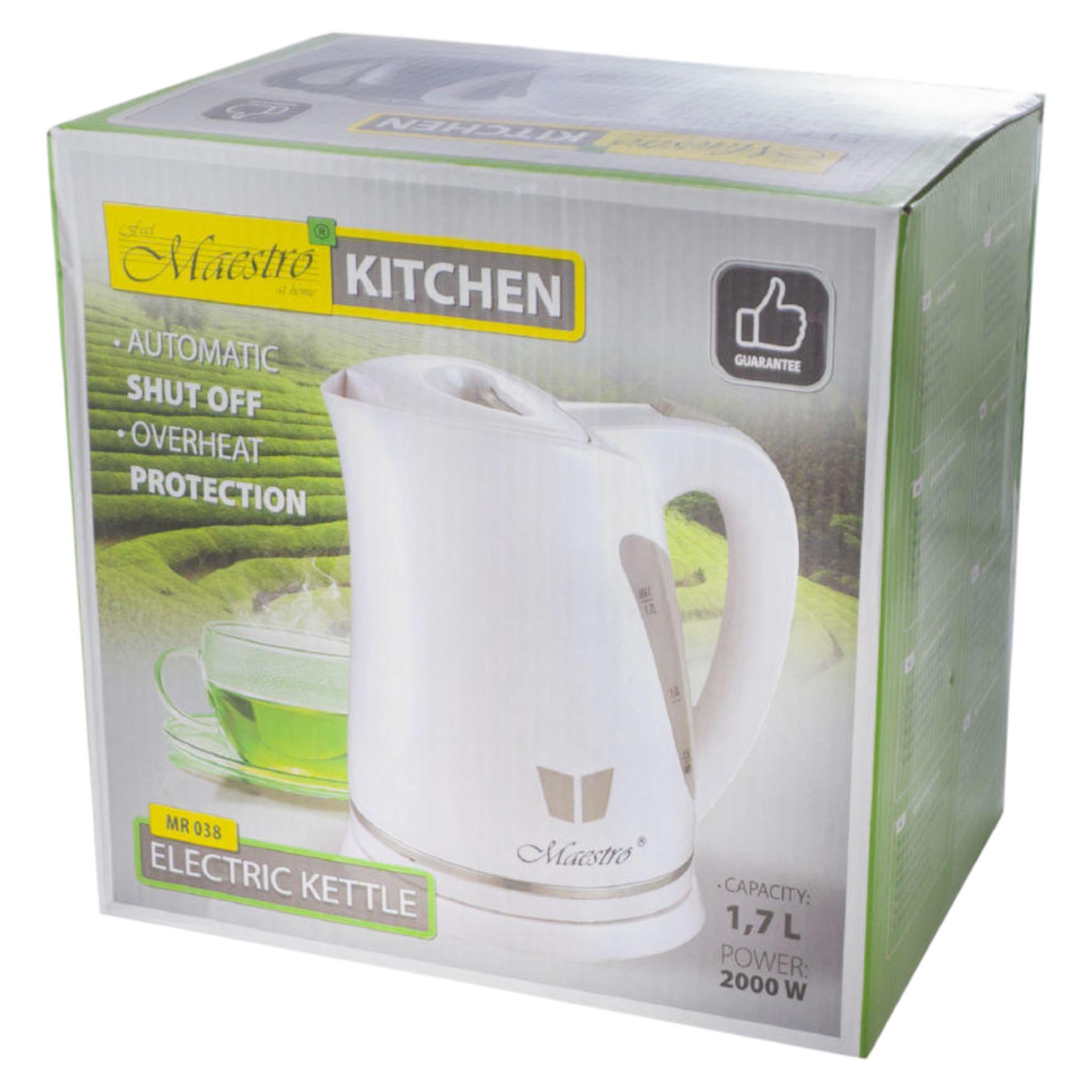 Электрочайник Maestro MR-038 2000 Вт 1,7 л White (EK_MR038White) - фото 6 Электрочайник Maestro MR-038 2000 Вт 1,7 л White (EK_MR038White) - фото 6
