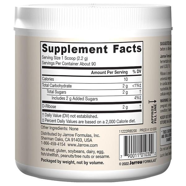 Добавка тонізуюча Jarrow Formulas D-Ribose Powder 7.05 oz 200 g 90 servings - фото 2 Добавка тонізуюча Jarrow Formulas D-Ribose Powder 7.05 oz 200 g 90 servings - фото 2