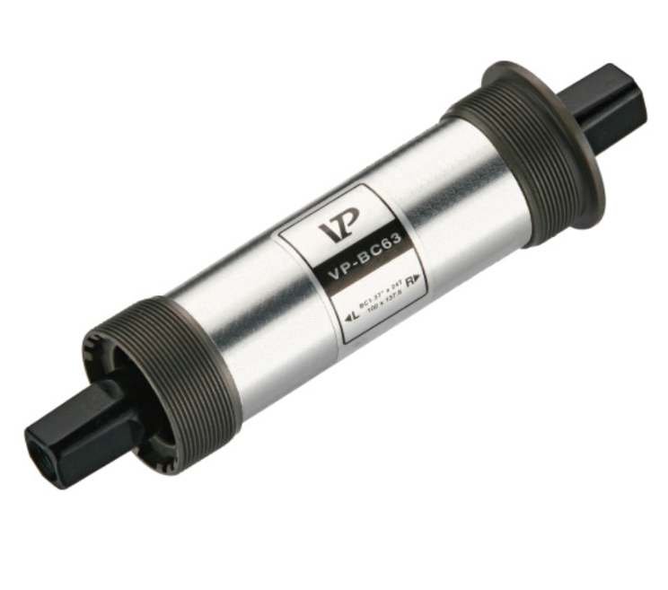 Каретка велосипедная картридж VP-BC-63 137,5 мм 100 мм под квадрат/кованые стальные чашки (BBC-96-54)