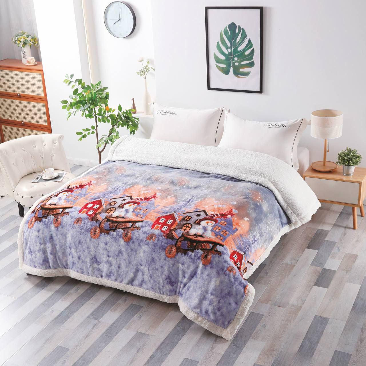 Плед двухсторонний Зимняя сказка на овчине 150x200 см (1498) Плед двухсторонний Зимняя сказка на овчине 150x200 см (1498)