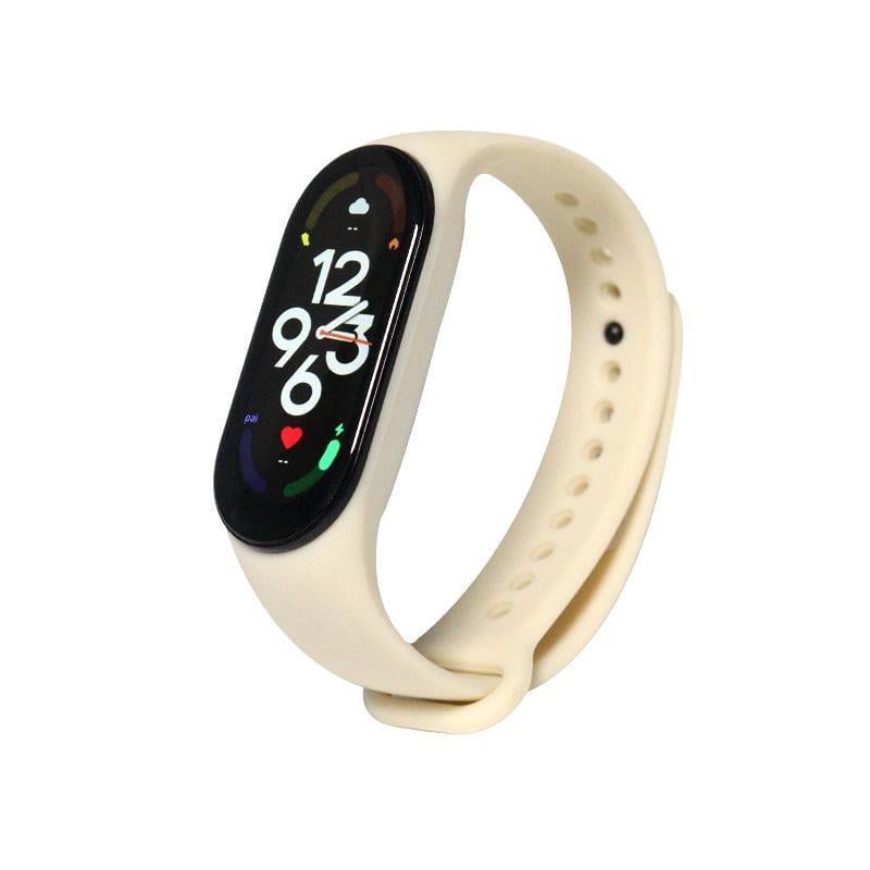 Ремінець Xiaomi Mi Smart Band 7/6/5 сіліконовий Білий/Бежевий (1342P)