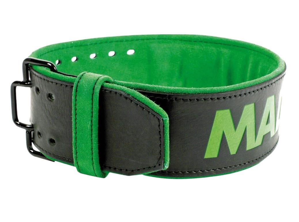 Пояс для тяжелой атлетики MadMax MFB-302 Quick Release Belt кожаный L Black/Green (A-012785)