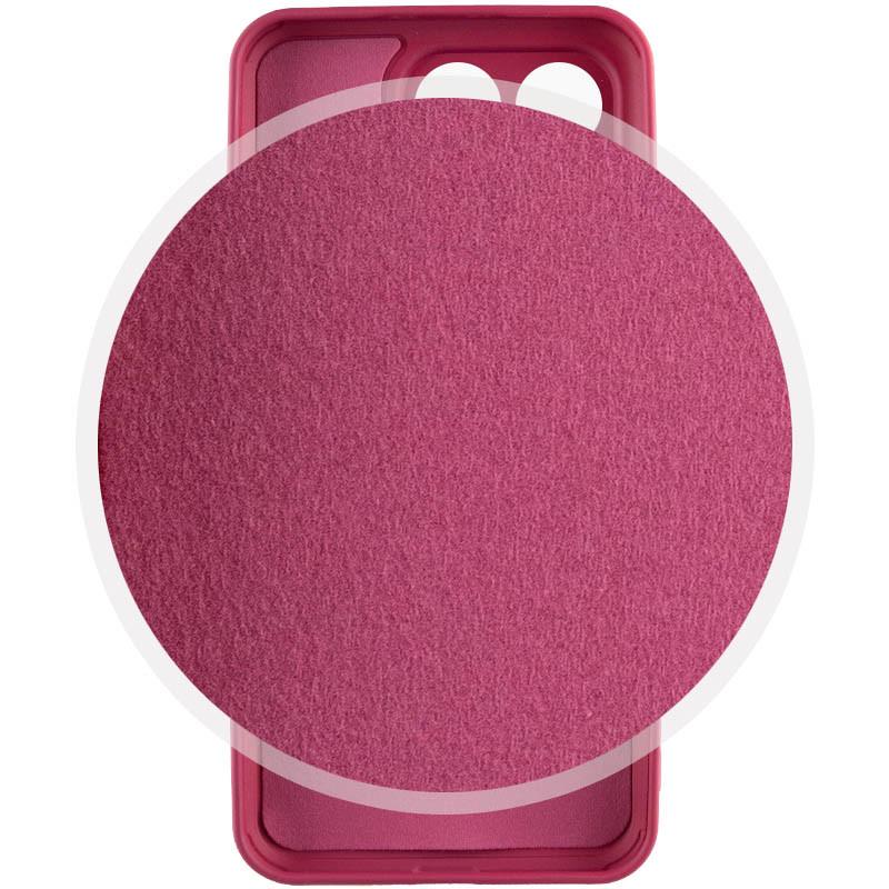 Противоударный чехол Silicone Cover Lakshmi Full Camera (A) для Huawei Honor X8a Бордовый / Marsala - фото 3