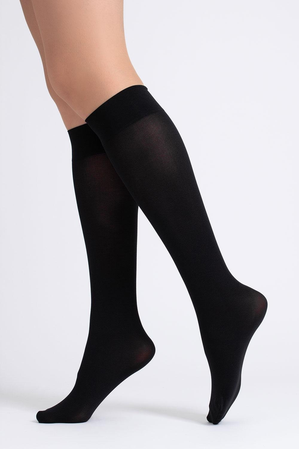 Гольфи жіночі з ущільненим миском Giulia COMFORT KNEE-HIGHS 60 GAMB One size Black-nero (4823116934450)