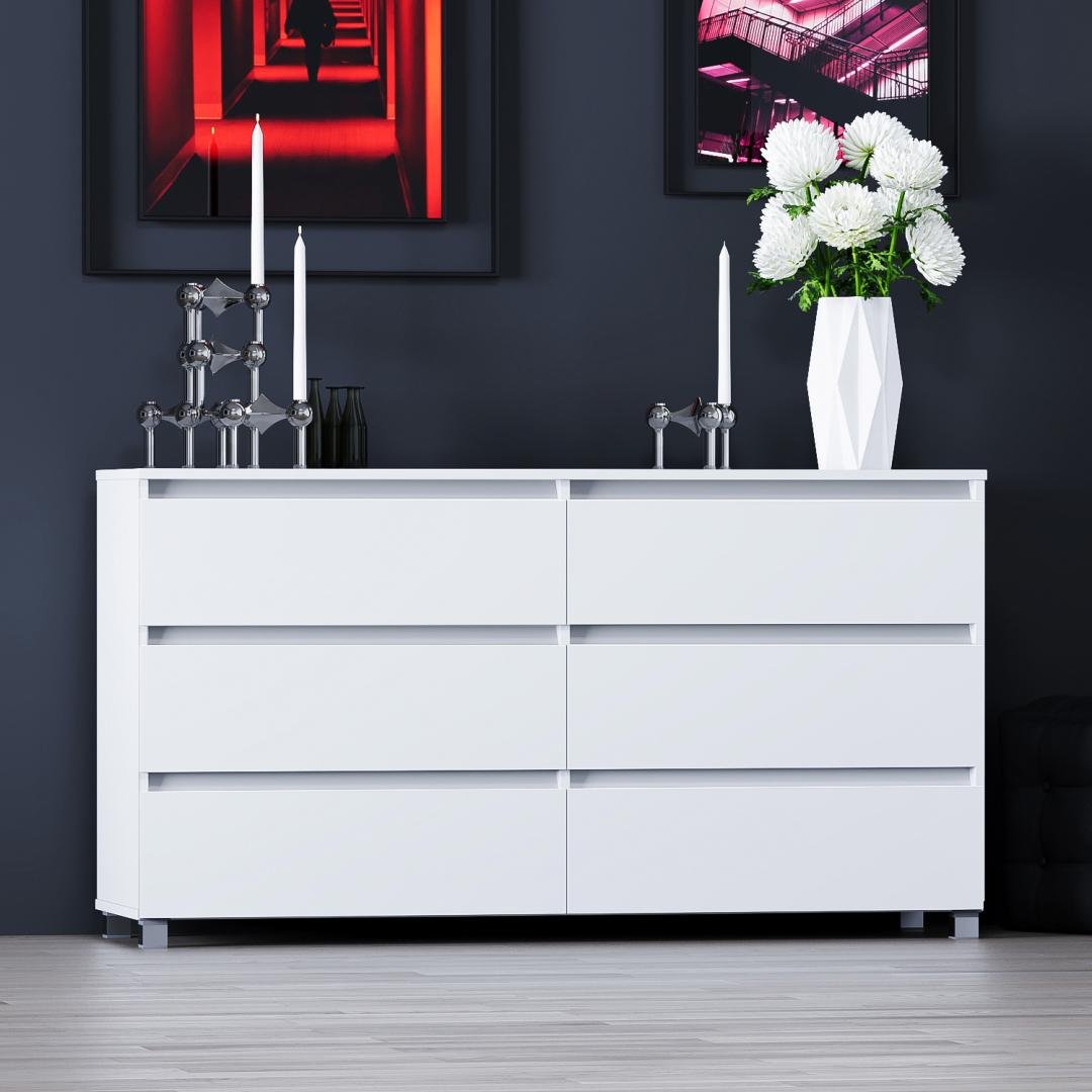 Комод DiPortes Капрі К-307 140/76/40 см Білий (00047) Комод DiPortes Капрі К-307 140/76/40 см Білий (00047)