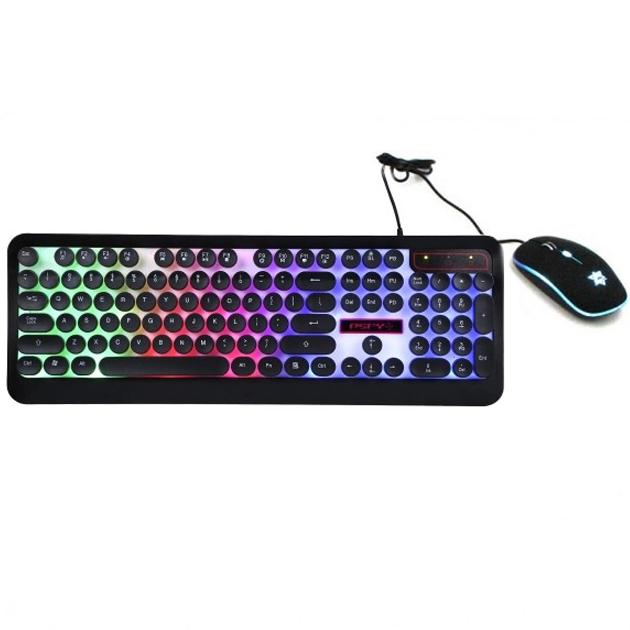 Комплект Storm HK-3970 проводная клавиатура и мышка с RGB LED подсветкой Черный Комплект Storm HK-3970 проводная клавиатура и мышка с RGB LED подсветкой Черный