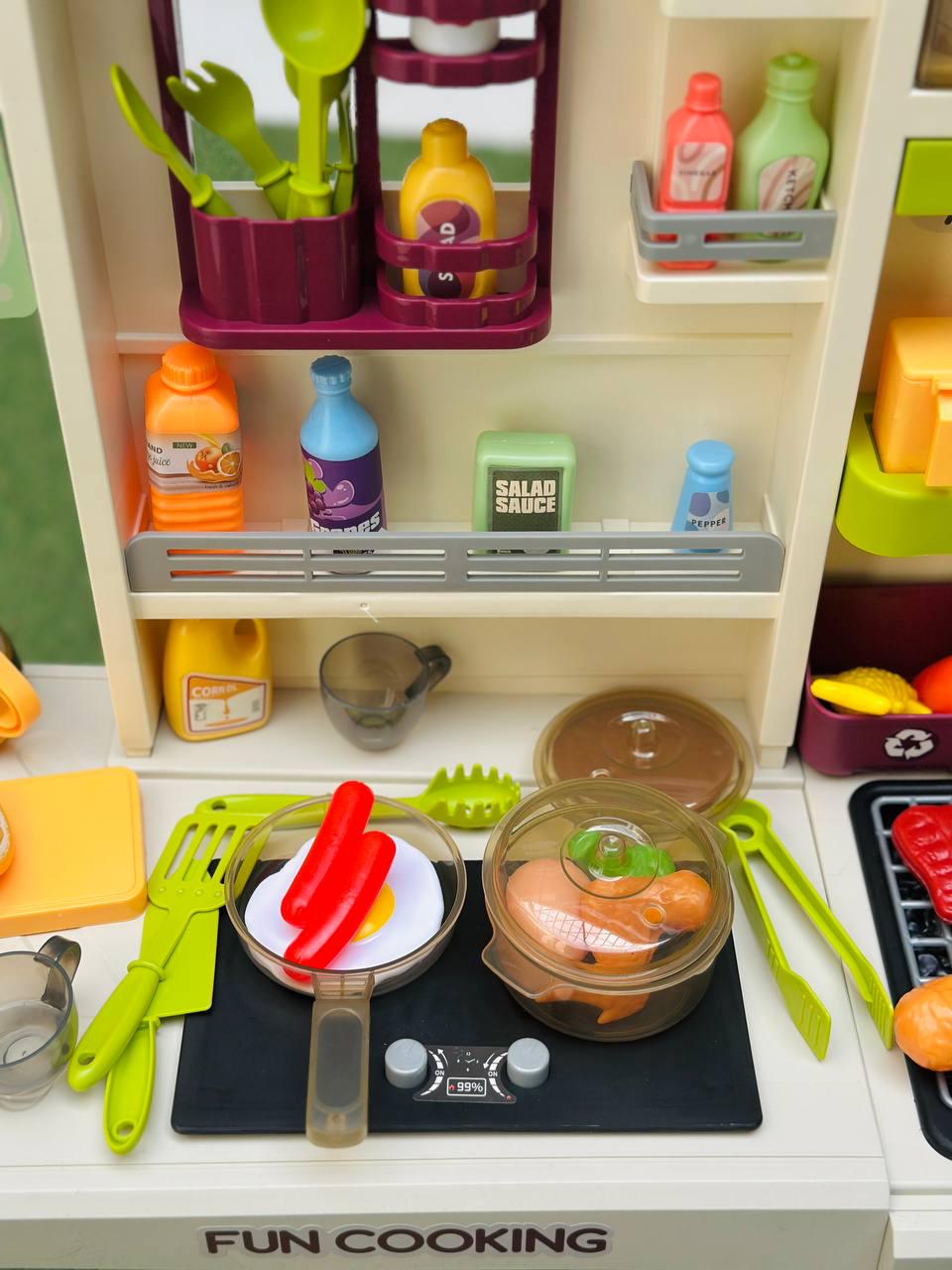 Кухня игровая высотой 100 см и 91 аксессуаром Зеленый (2443) - фото 2 Кухня игровая высотой 100 см и 91 аксессуаром Зеленый (2443) - фото 2