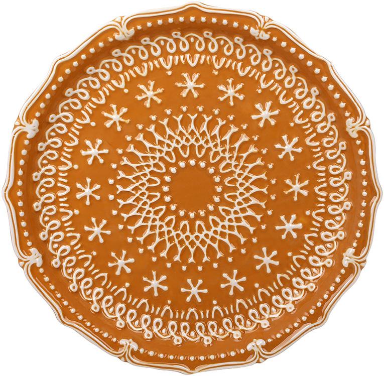 Тарелки керамические Пряничная Снежинка 2 шт. 27,5 см