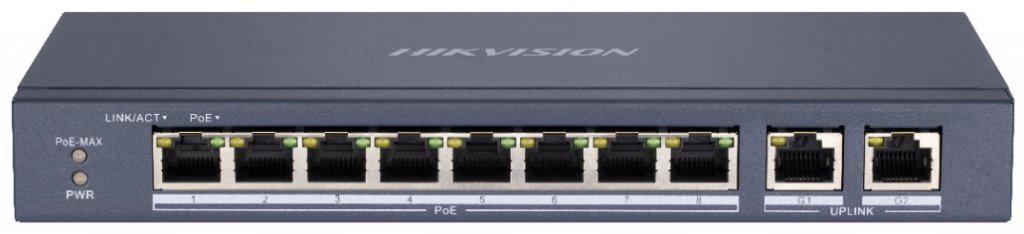 Коммутатор Hikvision 8-портовый POE DS-3E0310P-E/M