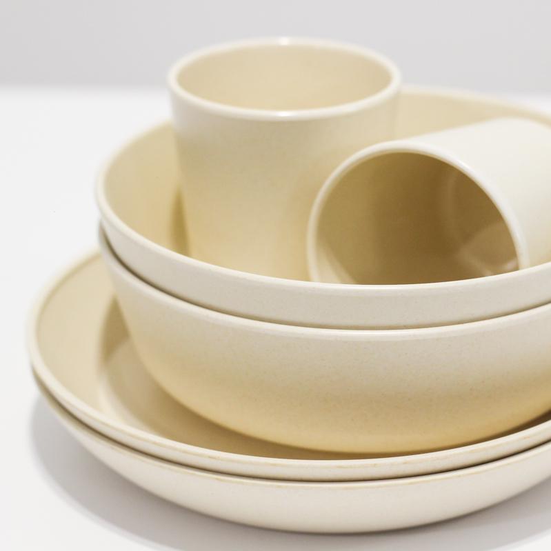 Набор детской посуды из бамбука Бежевый  (Lam101166) - фото 3