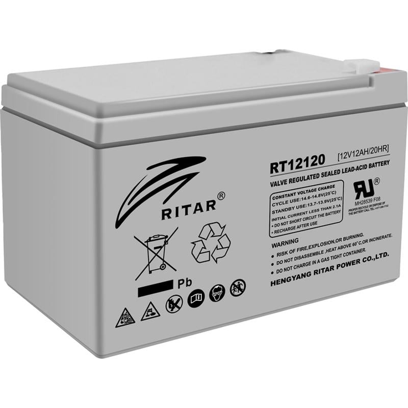 Акумуляторна батарея Ritar AGM 12V 12 Ah F2 Grey (RT12120)
