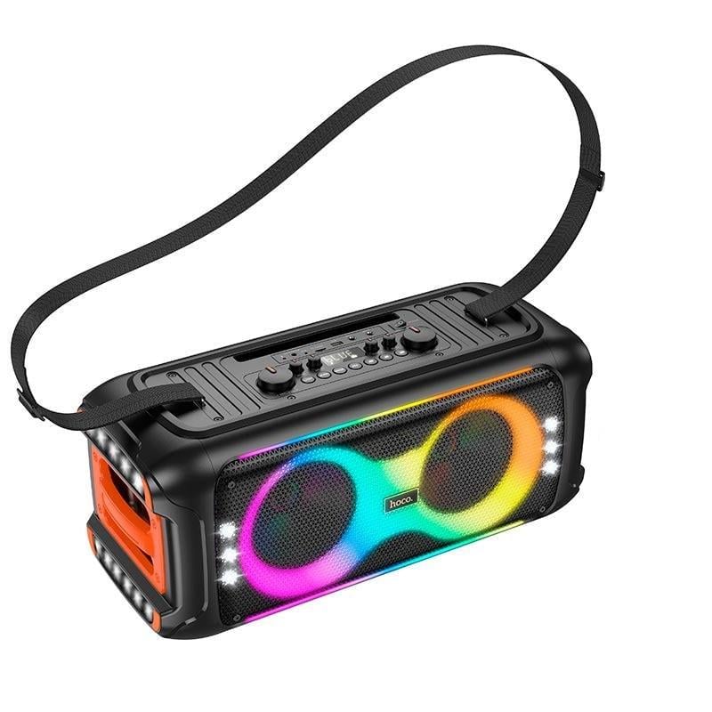 Портативная Bluetooth-колонка с караоке Hoco HA9 Kayman dual-mic outdoor BT speaker с микрофоном 40 Вт Черный