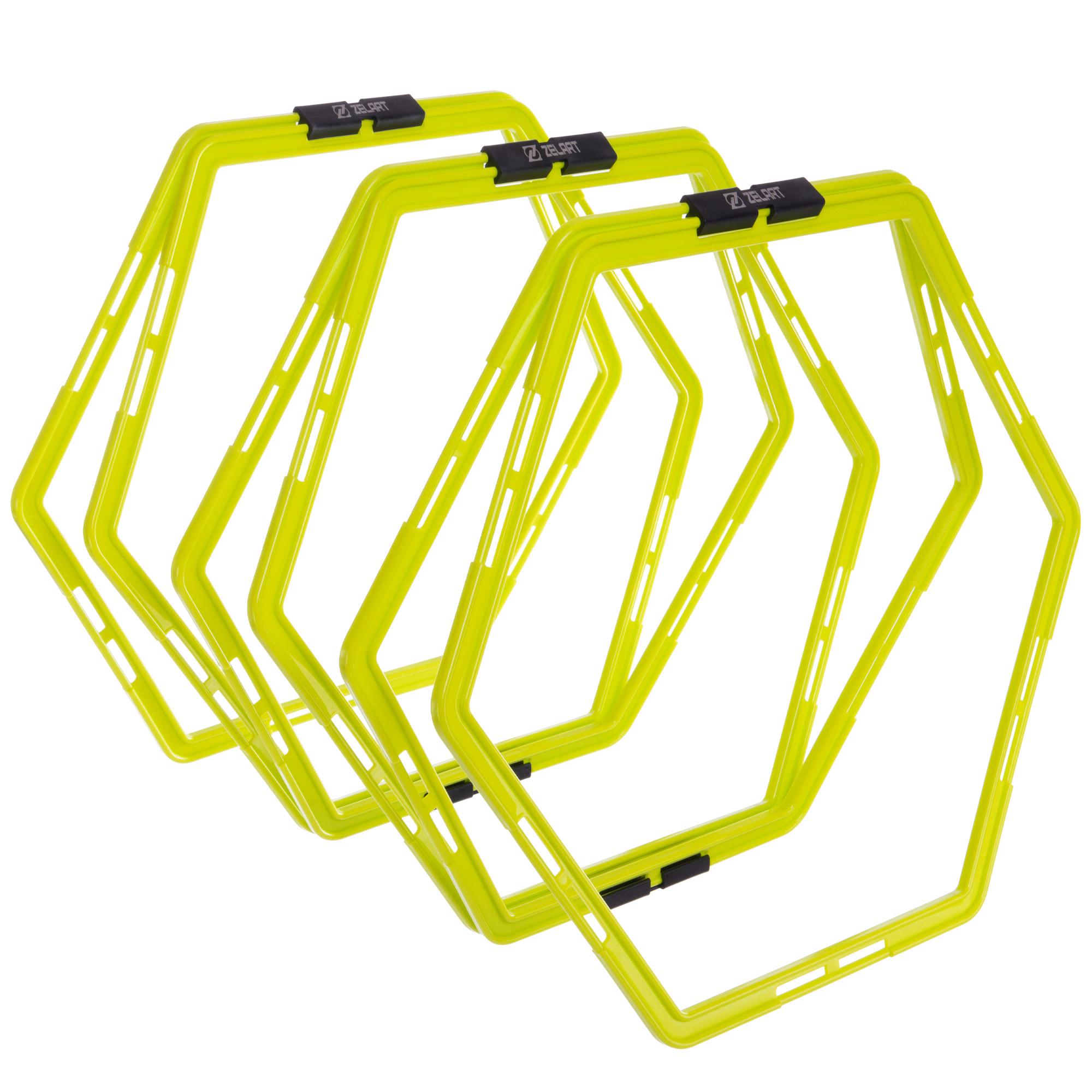 Тренировочная сетка Zelart FI-2568 напольная 50x58 см 6 шт. Салатовый (DR007460)