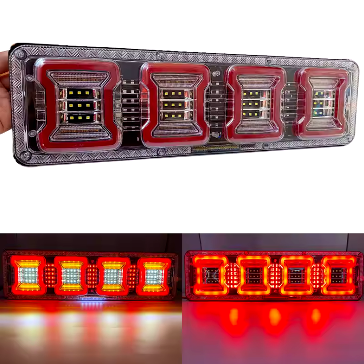 Ліхтарі задні на прицеп фури 24 V 2 шт. 46х13 см