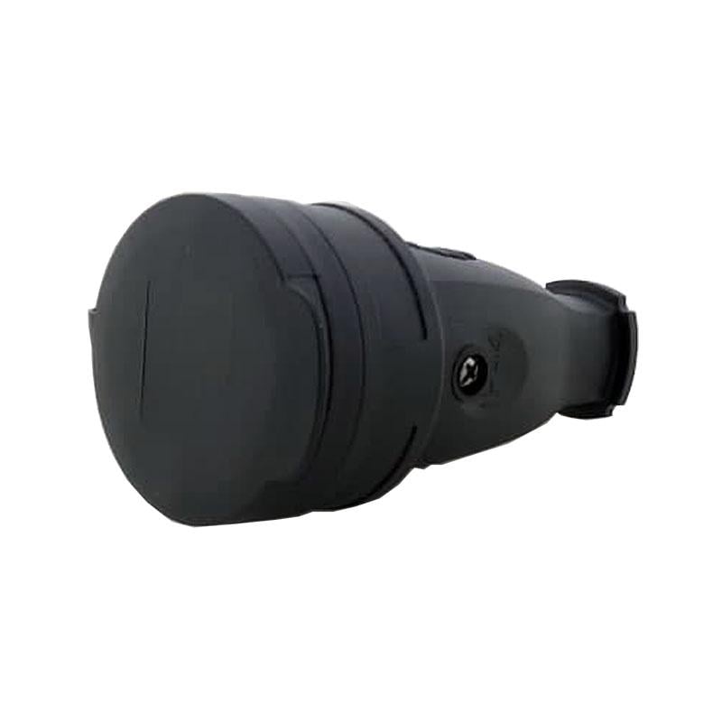 Гніздо із заземленням з кришкою каучук Чорний (EH-RB-NC) - фото 4