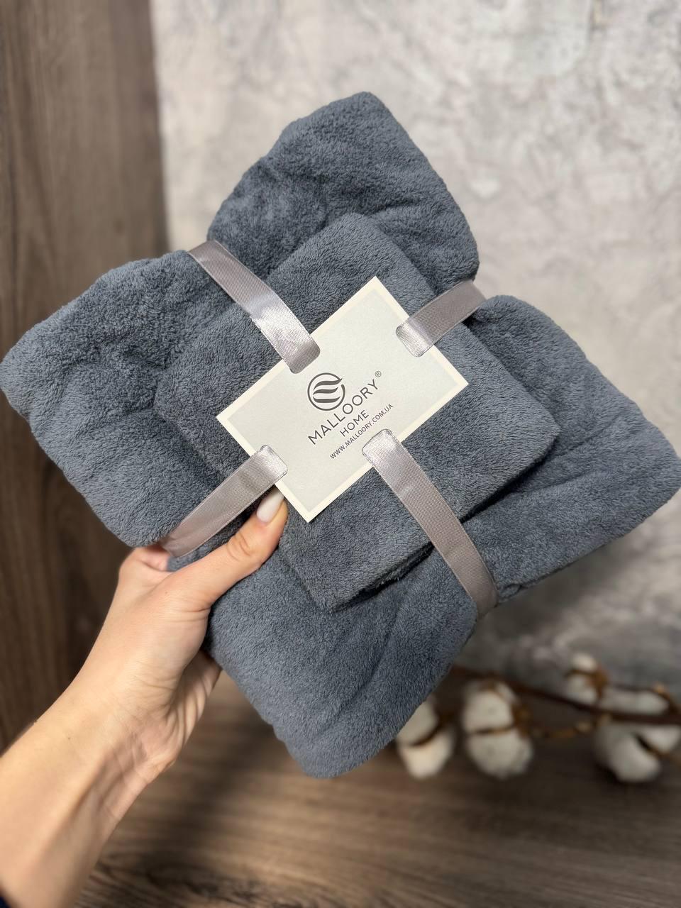 Рушники Лазня та обличчя мікрофібра 140х70/90х40 см 2 шт. Графітовий (15348829) - фото 2 Рушники Лазня та обличчя мікрофібра 140х70/90х40 см 2 шт. Графітовий (15348829) - фото 2