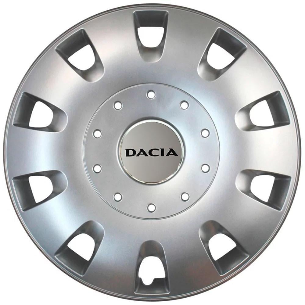 Колпаки SJS с логотипом Dacia 401 R16 4 шт. Серебряный (31008806)