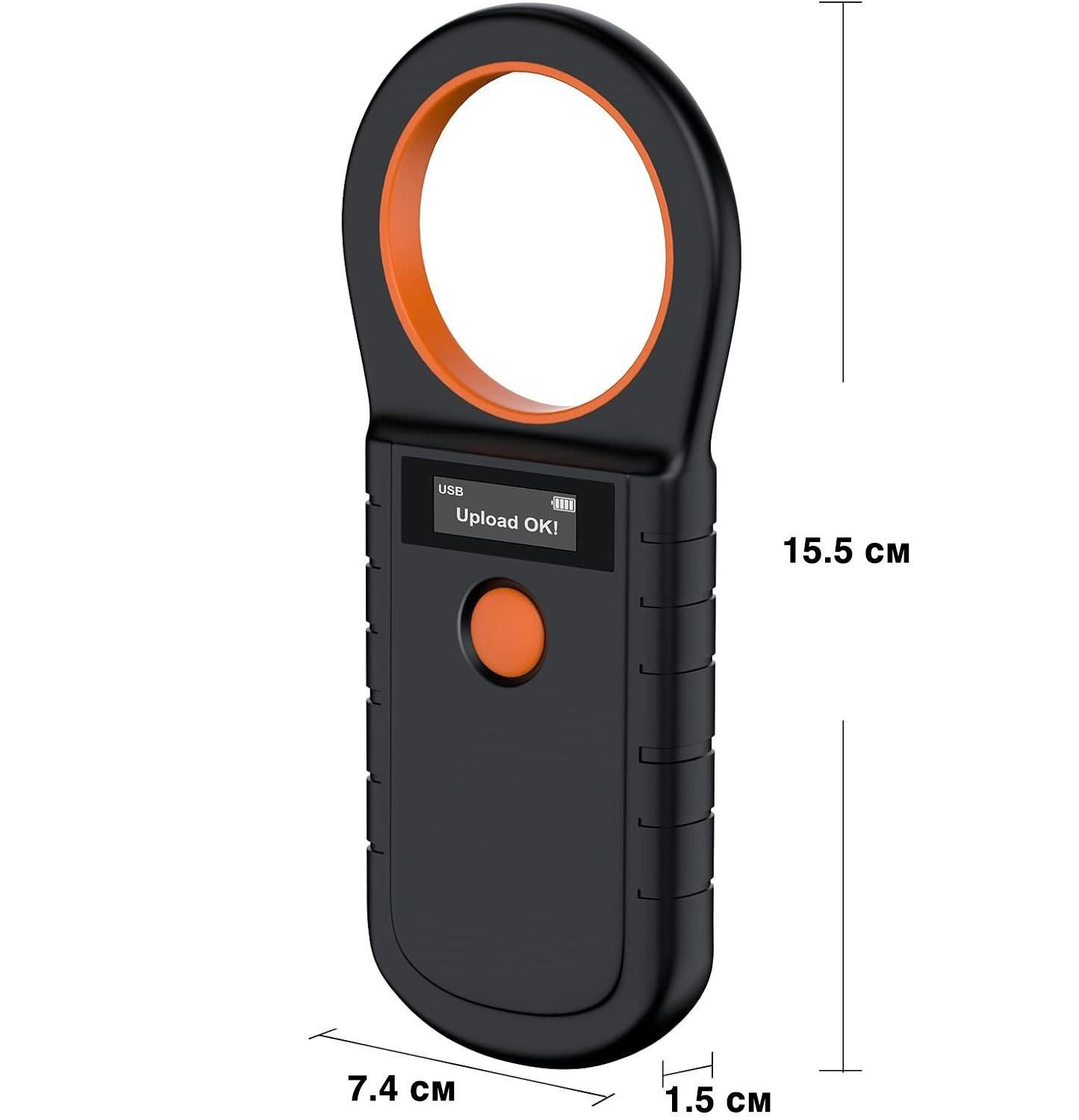 Зчитувач чіпів ветеринарний RFID 134,2KHz Чорний (74056665) - фото 11