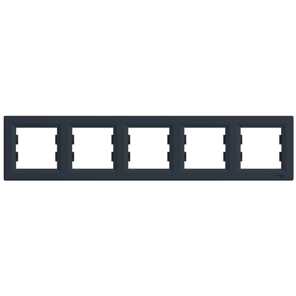 Рамка п'ятимісна горизонтальна Schneider Electric Asfora EPH5800571 Антрацит (2983439597)