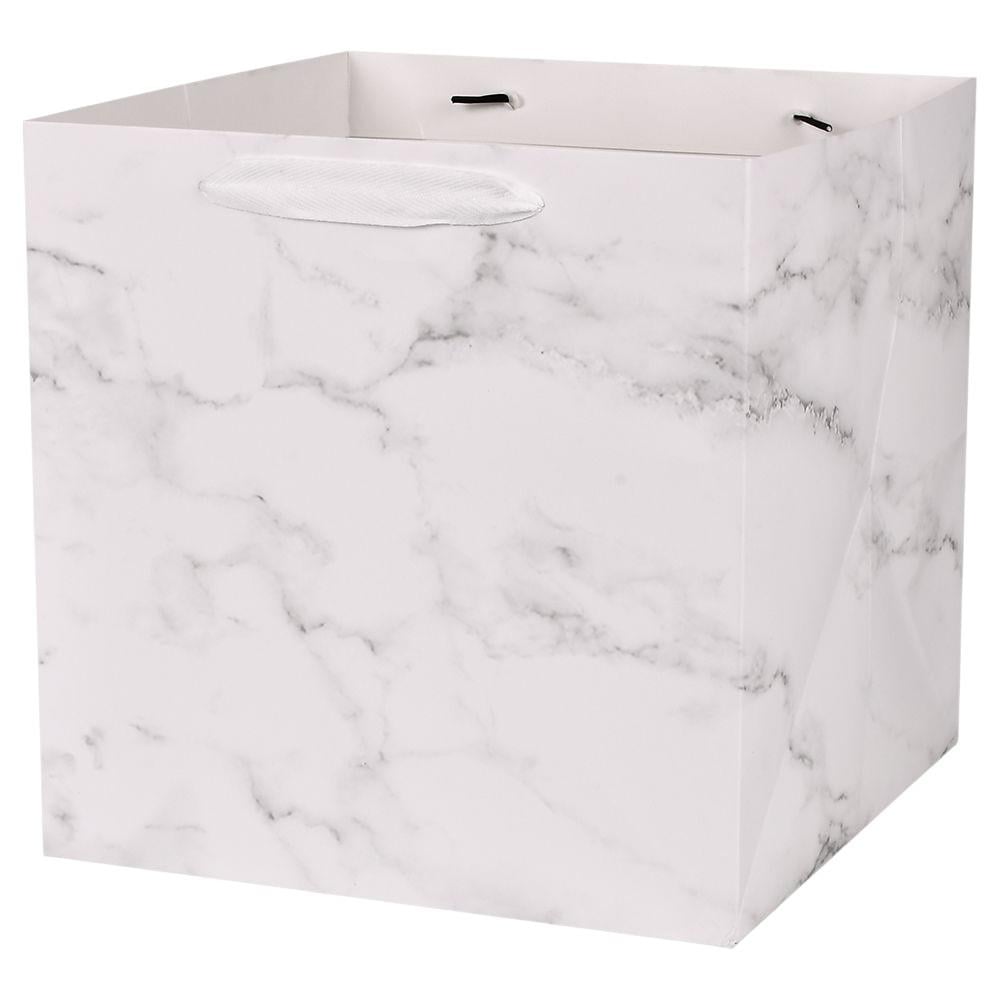 Подарунковий пакет Marble R98831-M 25х25х25 см Білий (35227040)