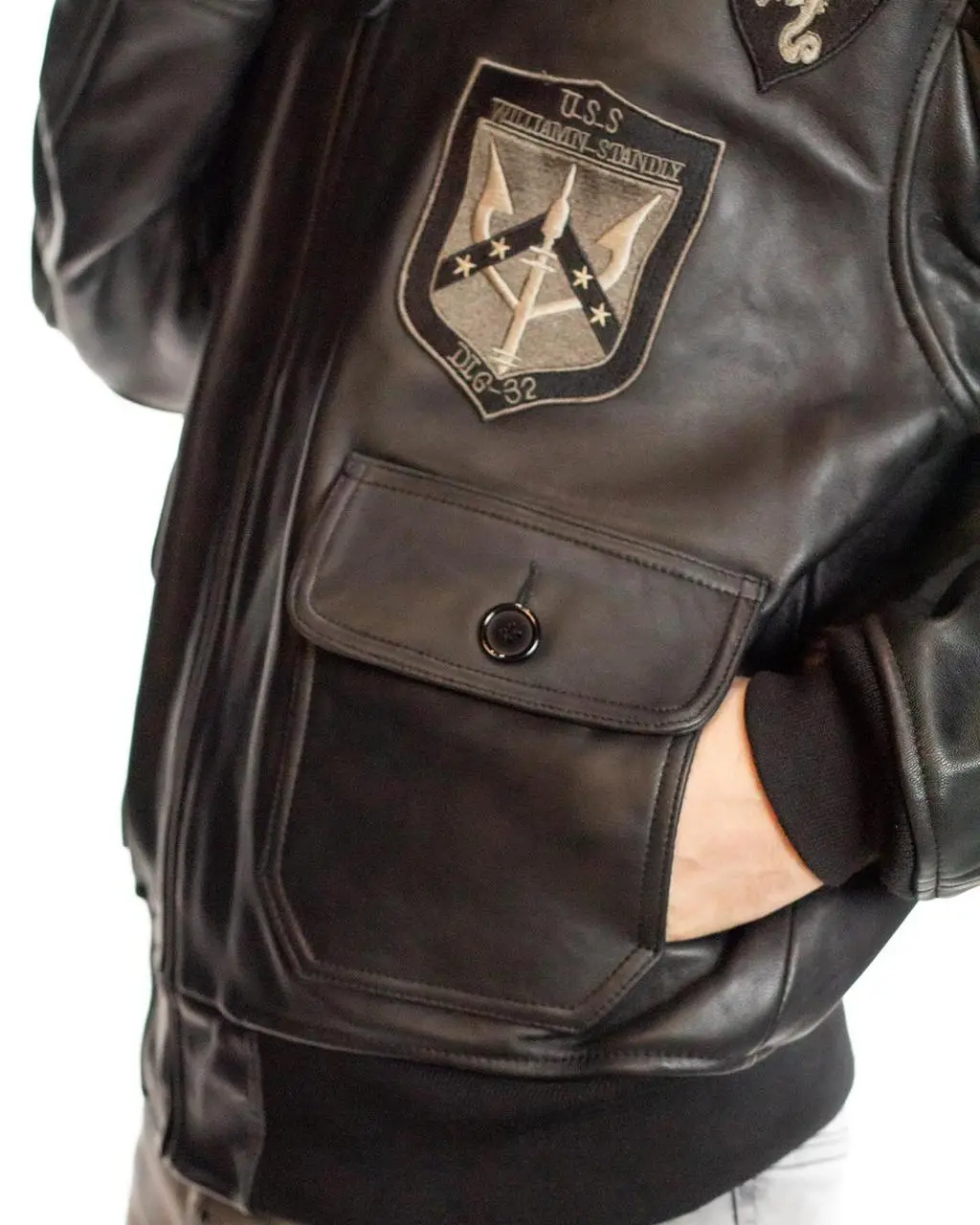 Куртка кожаная Top Gun Offical Signature Series Jacket M Black (TopGunBLM) - фото 8