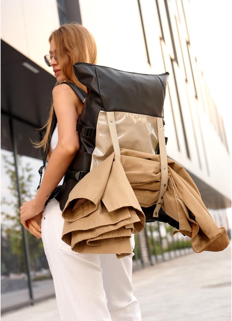 Рюкзак женский Sambag RollTop Hacking Черно-серый (24460130) - фото 10 Рюкзак женский Sambag RollTop Hacking Черно-серый (24460130) - фото 10