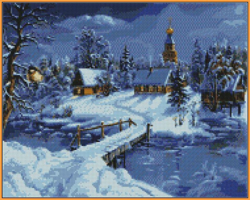 Алмазная мозаика Babylon Зима 40x50 см (ST169)