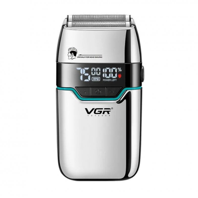 Электробритва сеточная VGR V-350 с LED-дисплеем двумя головками и USB-C Серый (PH01035)