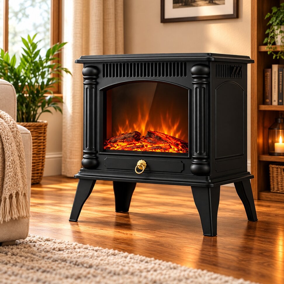 Тепловентилятор з ефектом живого полум'я 3D FP01 Flame Heater  (Jam2039)