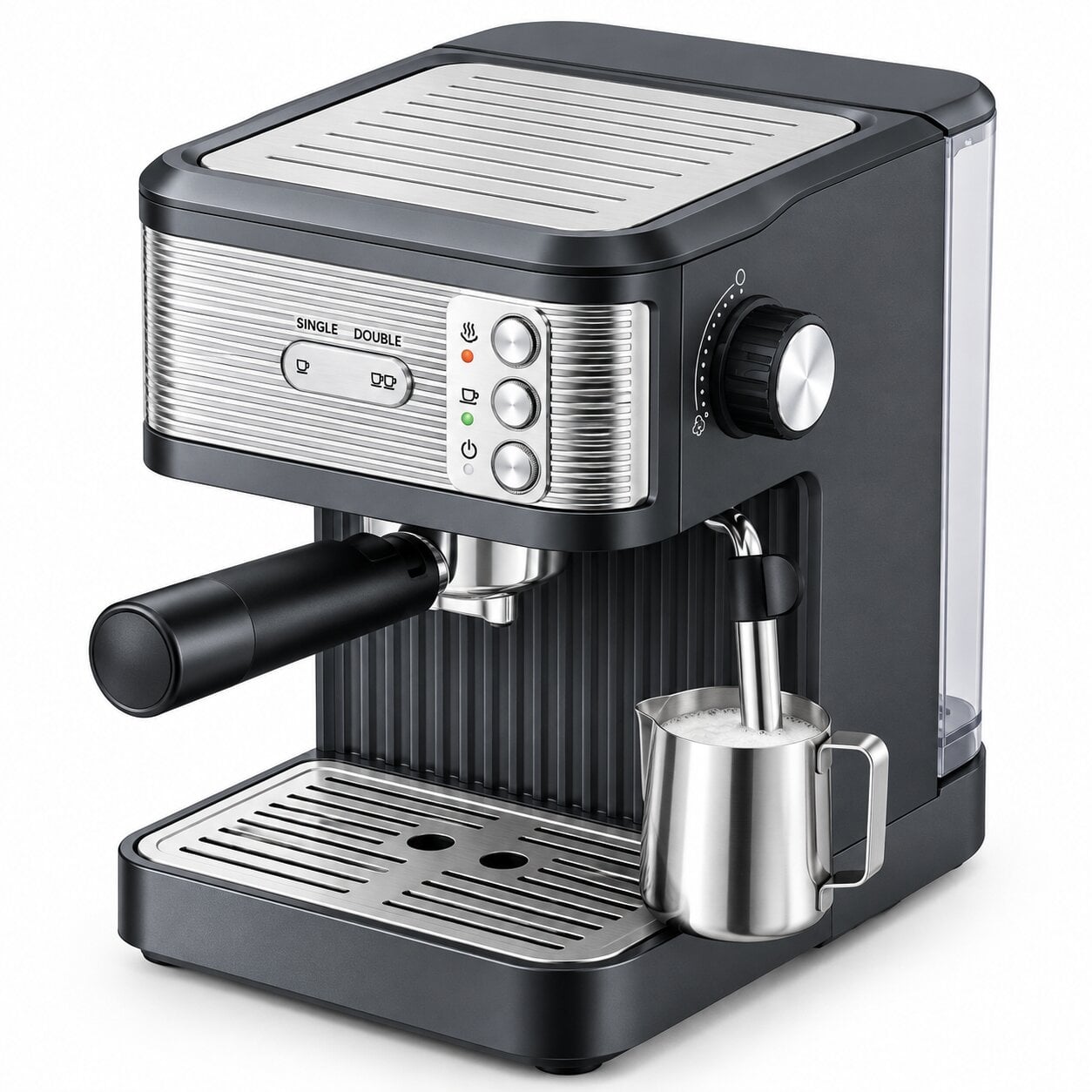 Кофеварка рожковая эспрессо Crownberg CB-1569 с капучинатором 15 бар 1450 Вт (38516878)