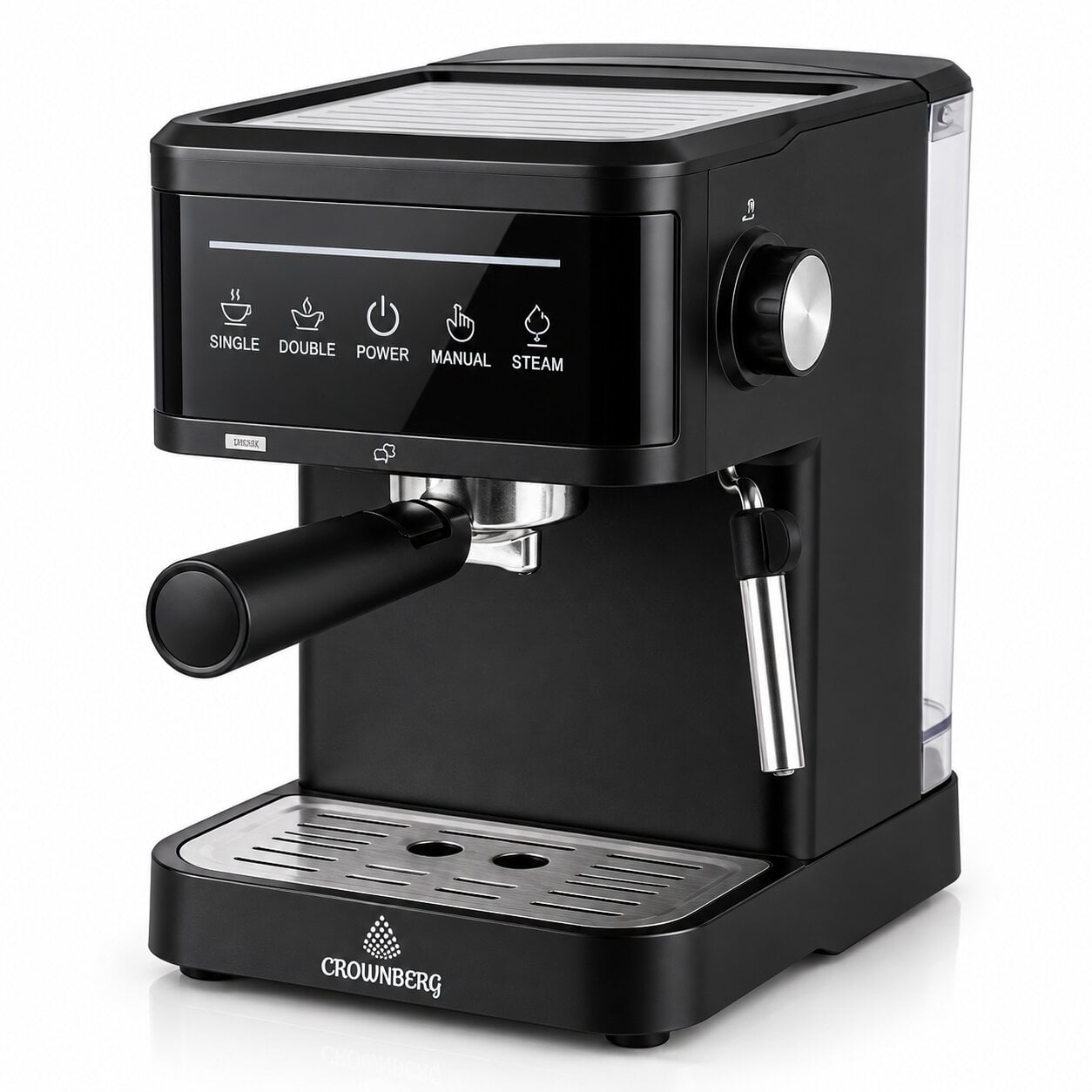 Кофеварка рожковая эспрессо Crownberg CB-1571 с капучинатором 1,8 л 1200 Вт 20 бар (38515312)