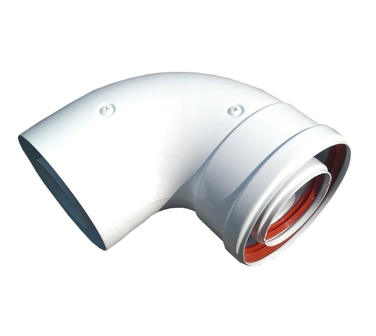 Колено коаксиальное для дымохода TR.6090F 90 градусов d60/100 мм