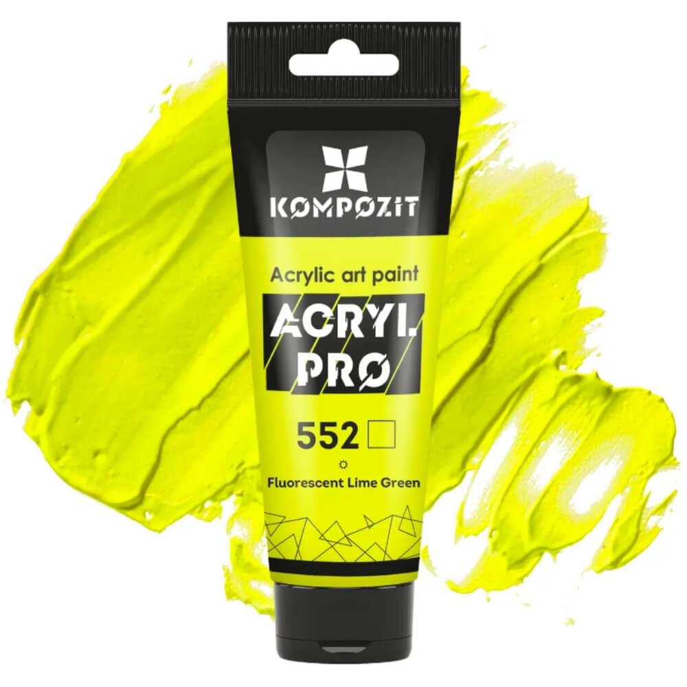 Акрилова фарба ART Kompozit 552 75 мл Салатовий флуоресцентний (59552) - фото 1 Акрилова фарба ART Kompozit 552 75 мл Салатовий флуоресцентний (59552) - фото 1