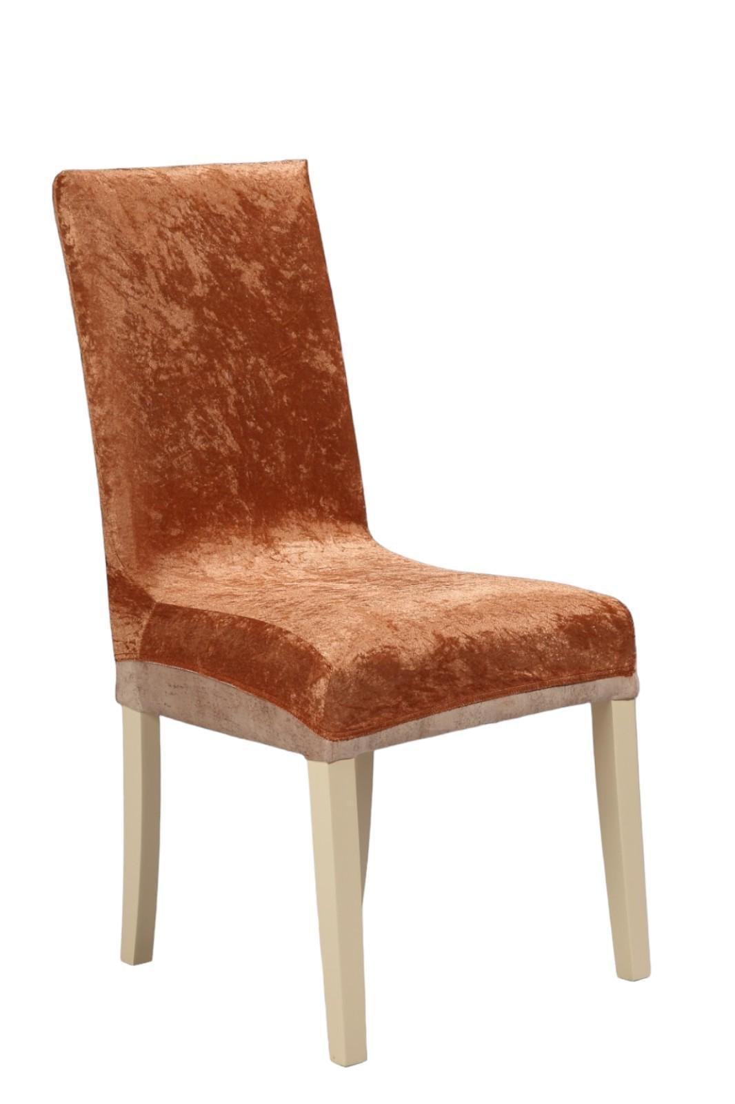 Чохол натяжний на стілець GOSPO велюровий Бронзовий (2151544730) - фото 1